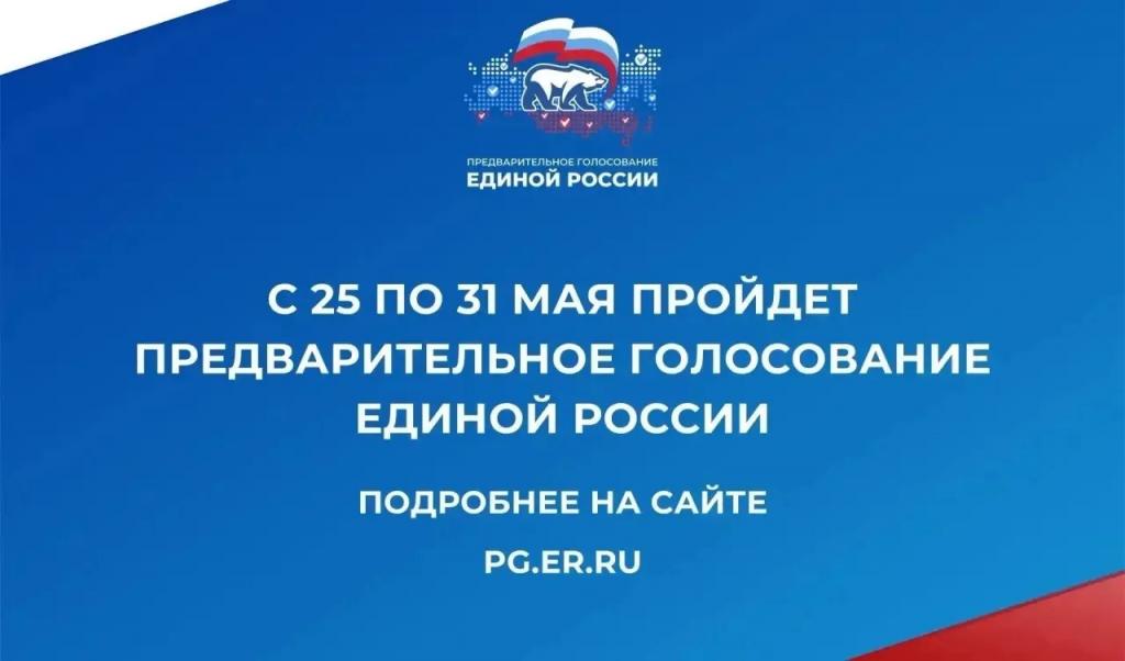 С 25 по 31 мая Единая Россия проведет Предварительное голосование